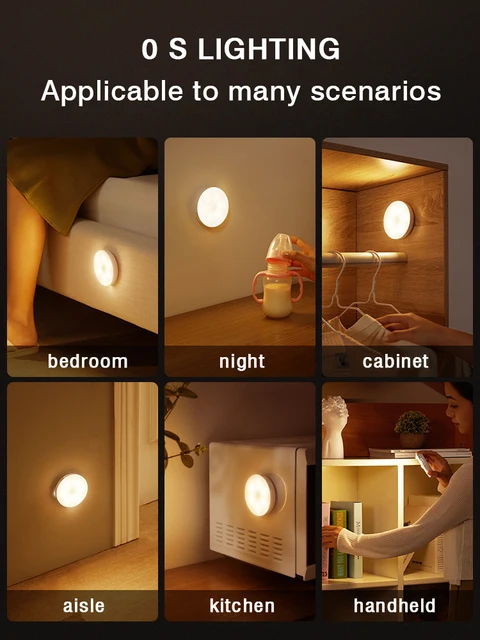 Bedroom Decor Night Lights Motion Sensor Night Lamp Children's Gift USB Charging Bedroom Decoration Led Night Light MOONSHADOW 2