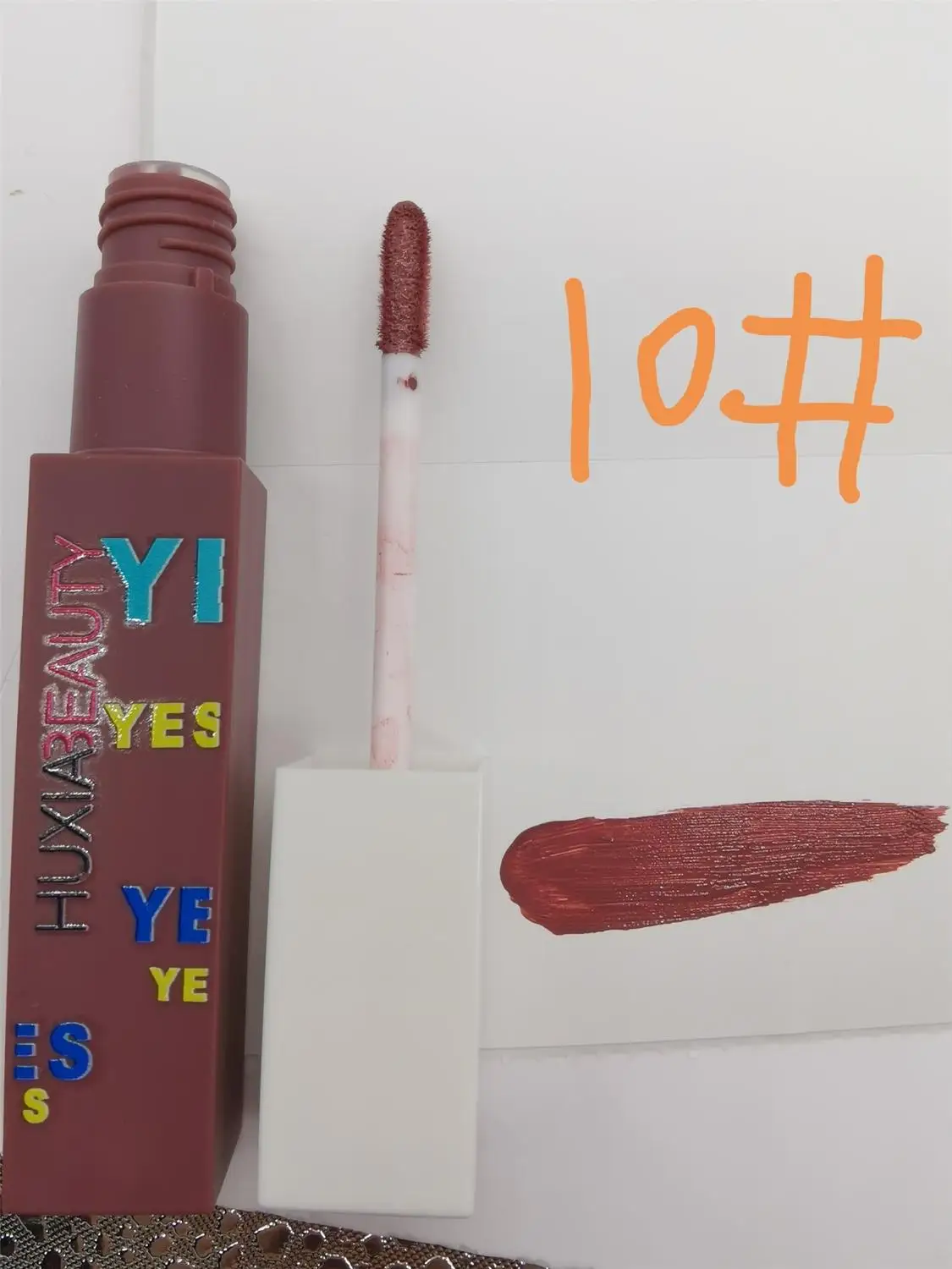 10 Huxiabeauty помада шоколадный аромат макияж caja de labiales матовый bissu maquillaje cosmeticos - Цвет: 10