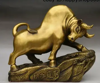 

Collect Chinese Bronze Fengshui Wealth 12 Zodiac Year Animal Ox Bull Oxen Statue