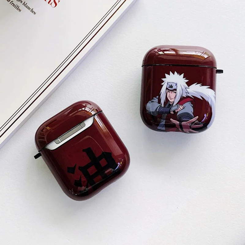 Чехол Naruto для Airpods аниме мультфильм Airpod 1/2 Apple чехол из углеродного волокна