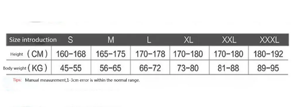 孔军套装尺寸表