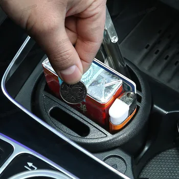 

Lsrtw2017 Abs Car Cup Storage Box for mercedes benz c class w205 c300 c260 c200 2016 2017 2018 2019 2020 Interior Accessories