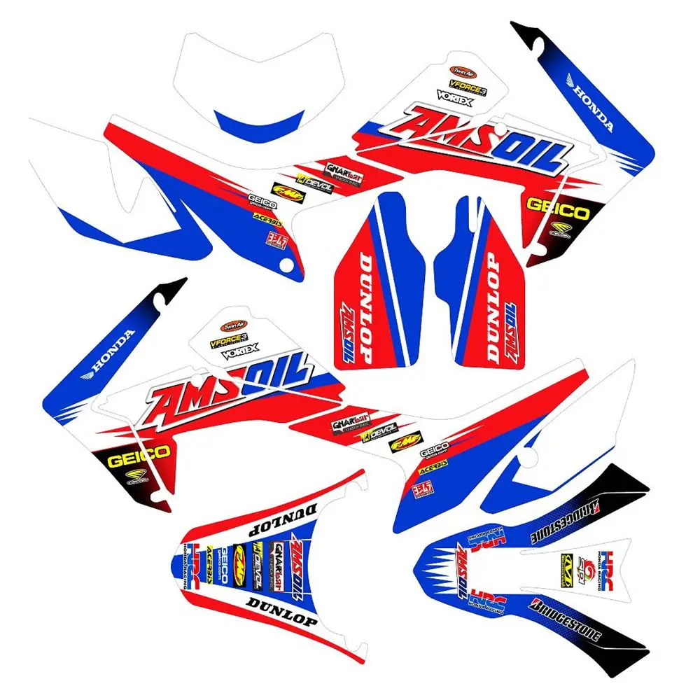 

New Full Graphics Decals Stickers Custom Number Name 3M Bright Matte Stickers Waterproof For HONDA CRF250L 2012-2017