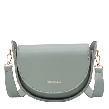 

crossbody bags for women Fashion solid half round PU leather women's Shoulder Messenger Bag bags for women 2020 bolso mujer