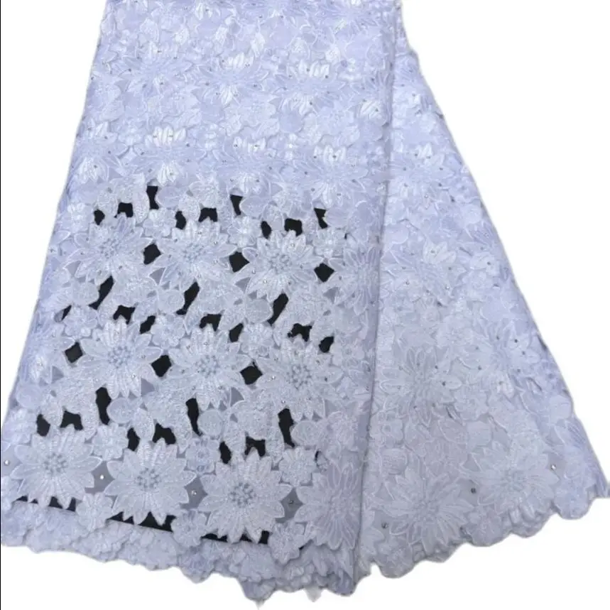 Кружево тканевый с Африканским принтом Свадебный высокое качество ручная