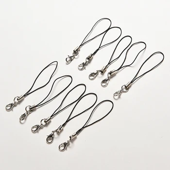 

100 Pcs Lanyard Lariat Cords Lobster Clasp Rope Keychains Hooks Mobile phone Strap Charms Keyring Bag Accessories Key Ring