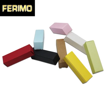 

100Pcs/lot 2*2*8.5cm Kraft Paper Lipstick Packing Box Handmade Crafts Carton Paper Package Box Party Supply Gifts Card Paper Box