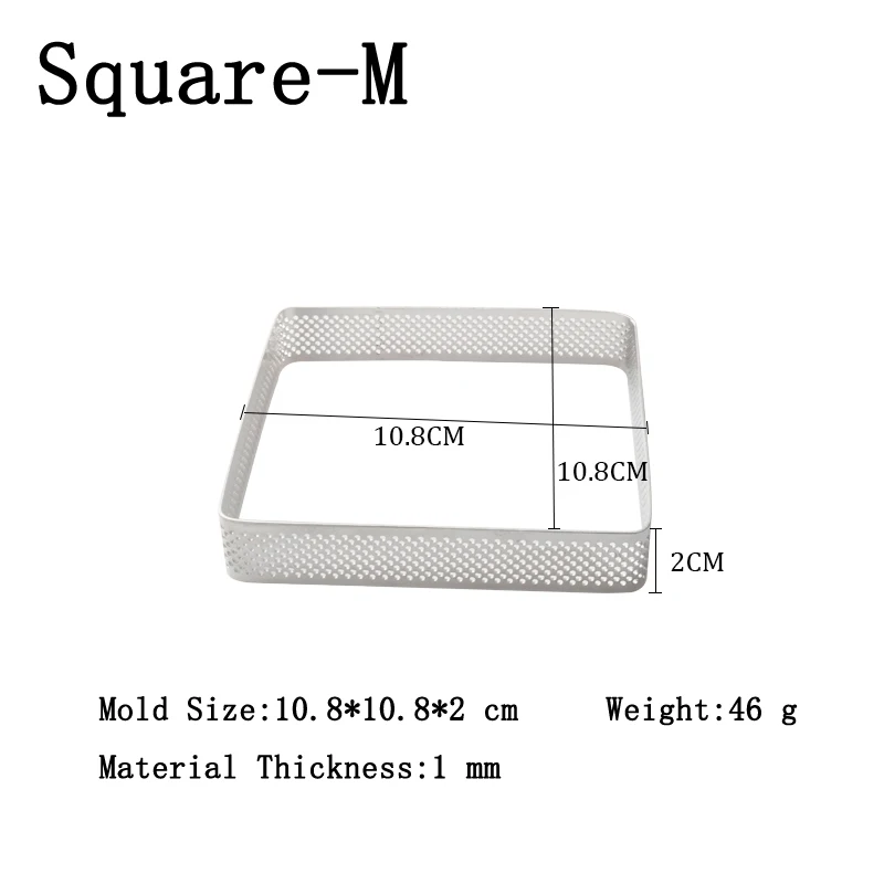 Квадратное кольцо для пирога из нержавеющей стали, форма для пирога, сделай сам, французский фруктовый крем, формочка для десерта, пиццы, сыра, мусса, форма для пирога, инструменты для выпечки