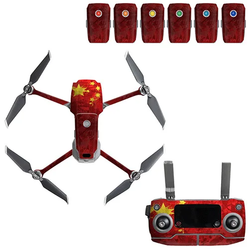 Коричневый Граффити наклейка Skins Комплект для DJI Mavic 2 Drone Body sticker пустынный камуфляж наклейки аксессуары для кожи Mavic 2 PRO/Zoom - Цвет: Коричневый