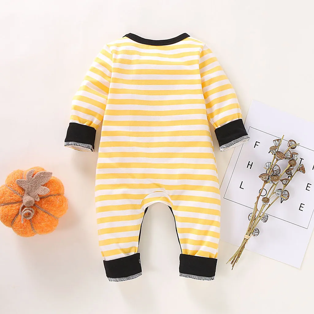 new born baby clothes baby boy romper winter clothes costume romper onesie disfraz bebe halloween 2019 Cartoon Pumpkin 0-24m Z4