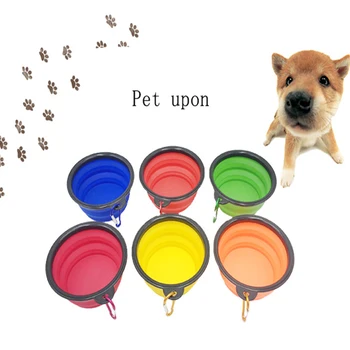 

Foldable Silicone Bowl For Pet Candy-Colored Outdoor Travel Portable Nursing Pitcher Pet Dog Bowl Pet Cat Food Water For Pet