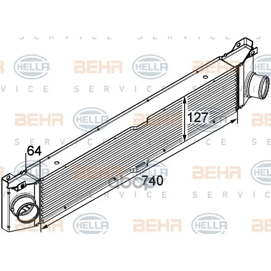 Интеркулер HELLA арт. 8ML376746-021