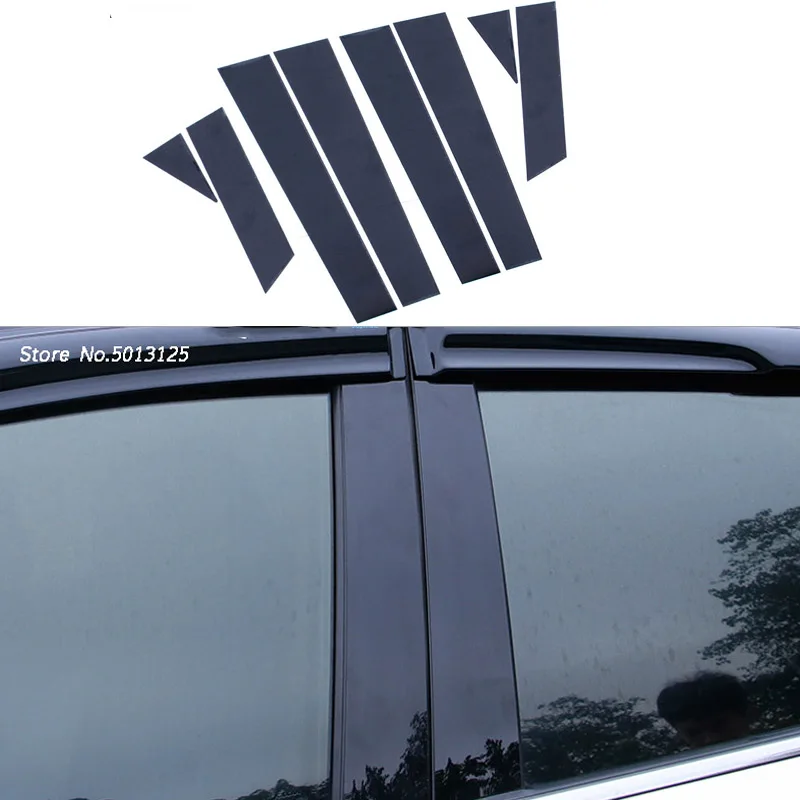 Car Door Window Middle Column Trim Decoration Protection strip Stickers Accessories For Volkswagen VW Polo 2011-2016 2017 2018 | Автомобили