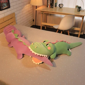 

Cartoon Open Mouth Big Tooth Crocodile Pillow Amphibian Doll Cute Soft Cute Down Cotton Alligator Plush Toy Give Girl Gift JM305
