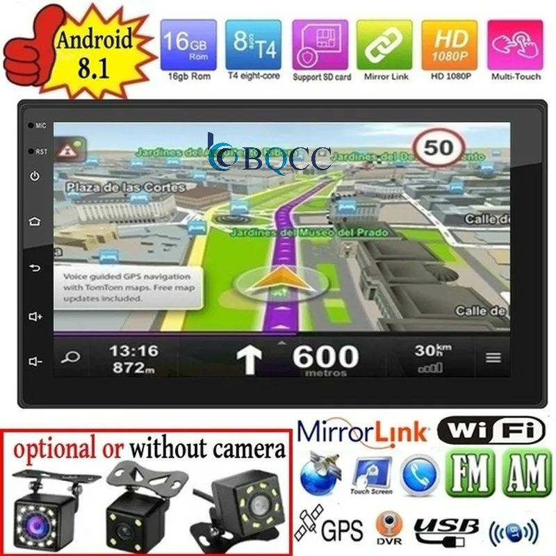 Универсальный Автомобильный мультимедийный проигрыватель Android 8 1 GPS навигация
