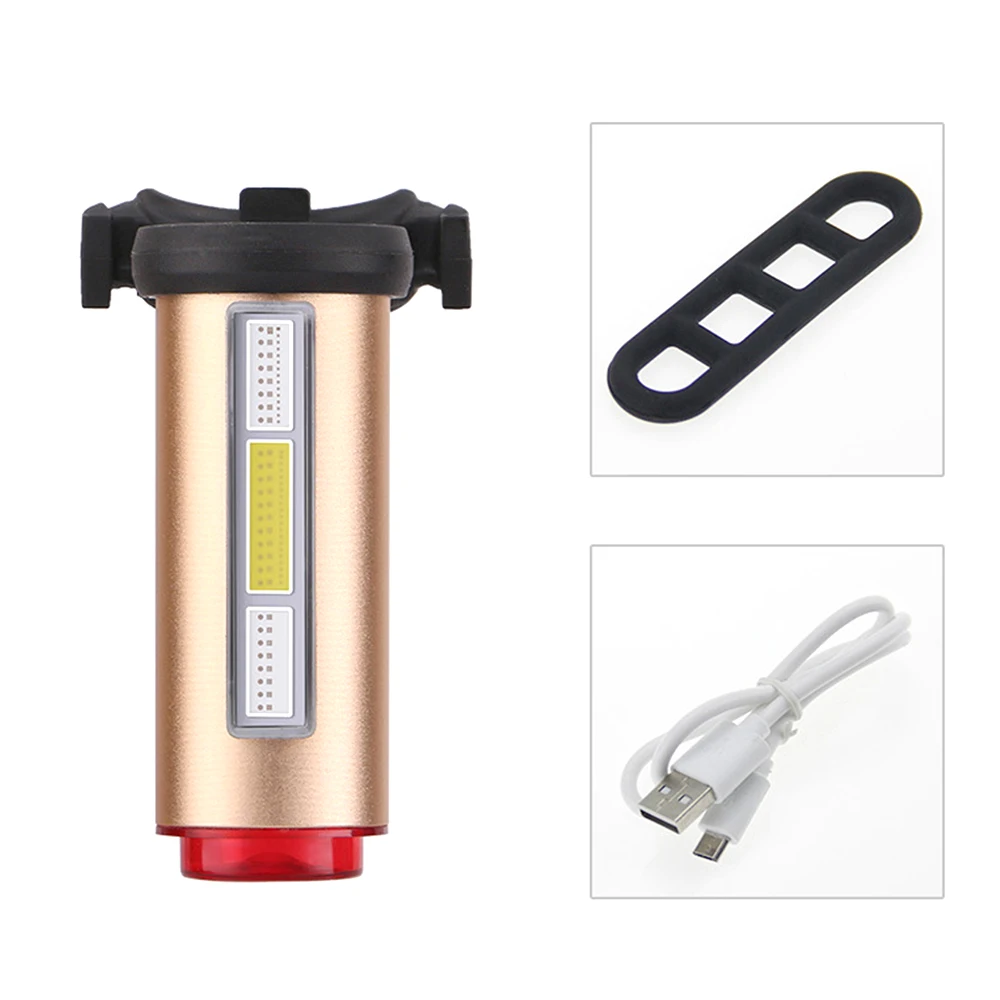 Sale New Bicycle Tail Light 3 Colors In 1 Lamp LED COB Visual Warning Bike Rear Lantern 100LM 850aAH Rechargeable 0
