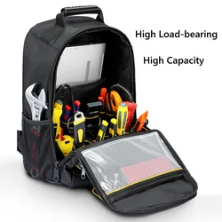 Sac à outils de réparation pour hommes, sac à dos multifonctionnel d'entretien, valise en toile, support pour électriciens, trousse à outils Portable Durable 
