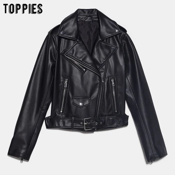

2020 fashion cassic black leather bomber jacket women short jacket coat plus size womens clothing
