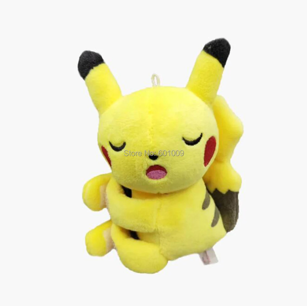EMS 48/лот 8 Стили Пикачу Eevee Mew Rowlet Charmander Squirtle Bulbasaur Popplio 10 см плюшевая игрушка на липучке