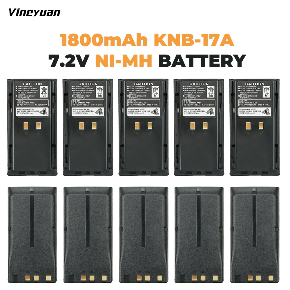 10X KNB17A 1800 мА/ч металл-гидридных или никель Батарея для Kenwood TK-280/380/480/481 TK-290/390/490 Pro Talk