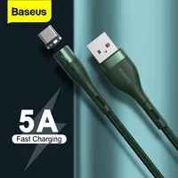 Baseus-كابل مغناطيسي 5A من النوع C ، كابل شحن سريع ، متوافق مع Huawei P40 P30 Xiaomi mi 10 9 Samsung