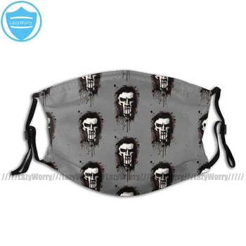 

Punisher Mouth Face Mask Frank Facial Mask Kawai Funny with 2 Filters for Adult