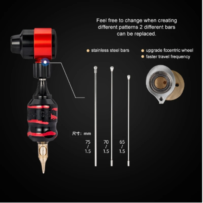 Newst мощная Тихая роторная татуировочная машина швейцарский мотор с регулируемым картриджем Татуировка ручка