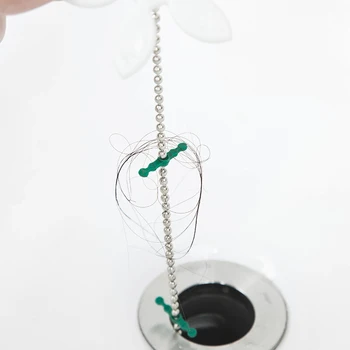 

Sewer Cleaning Hooks Tool Flower Bead Chain Design Sink Hair Remover for Kitchen Bathroom Drain RT88