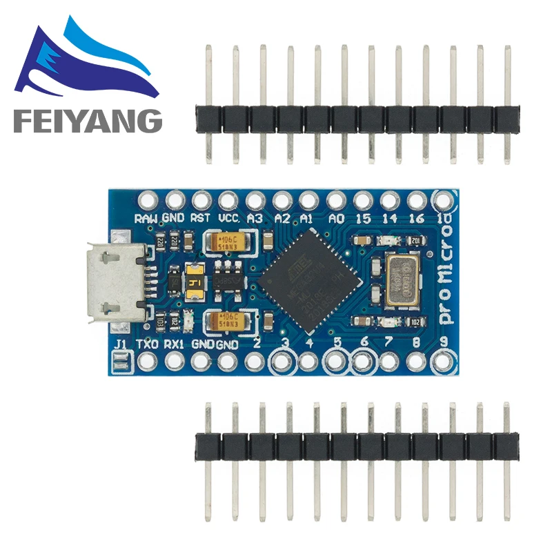 Сменный ATmega32U4 для arduino Pro Mini с 2-рядным контактным заголовком Leonardo Usb-интерфейса 5 в