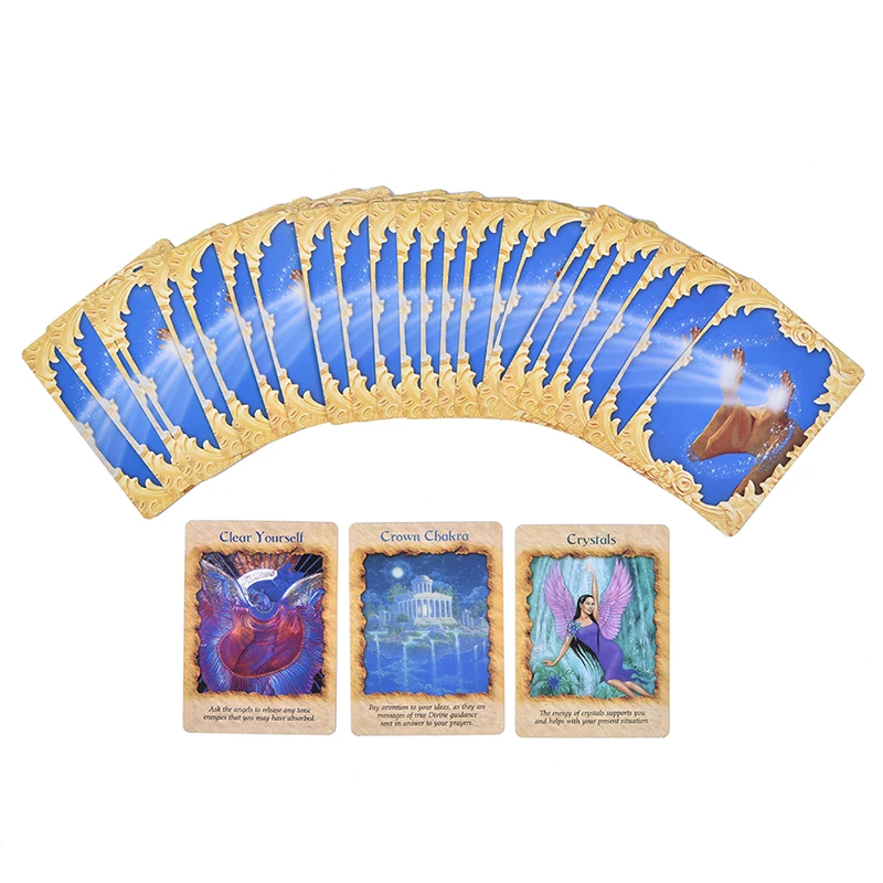 44pcs Tarot Cards English Version Angel Therapy Oracle For Fun Game Playing Card Table Games Entertainment Desk | Спорт и