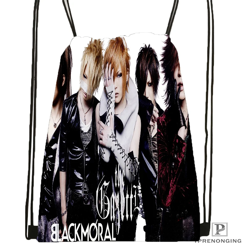 Custom the Gazette by Fxrence походная сумка на шнурке для мужчин и женщин милый рюкзак дети ранец(черная спина) 31x40 см#180531-01-39