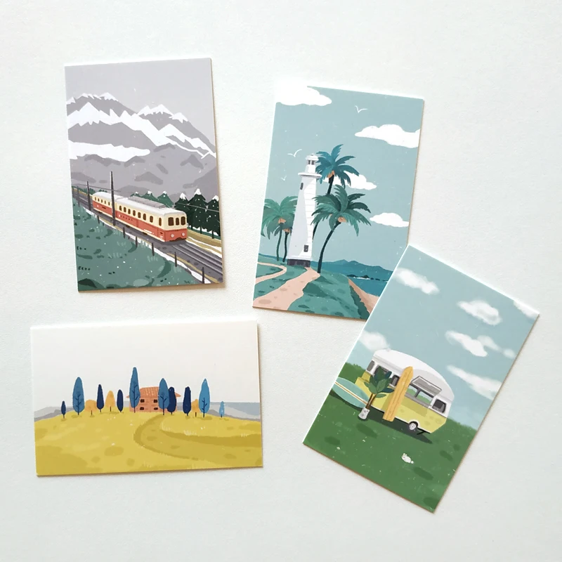 28-Pcs-Set-Creative-Travel-Notes-Lomo-Card-DIY-Hand-Painted-Birthday-Gift-Card-Message-Card (1)