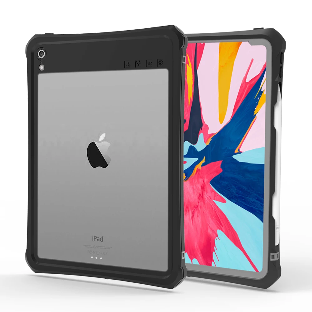 

TPU+PC Dustproof Transparent Cover Waterproof Full Protective Case For iPad 9.7" 10.5 Air pro 10.5 11 Mini 5 4 Antifall Shell