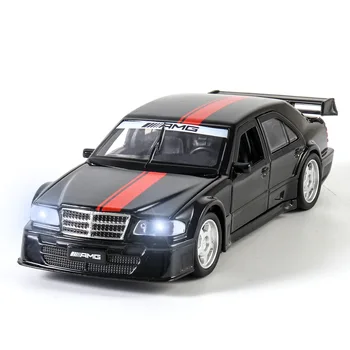 

(Boxed) Simulation 1:32 Tiger Head Big Ben Racing DTM Open Door with Sound and Light Children Toy Alloy Car Model