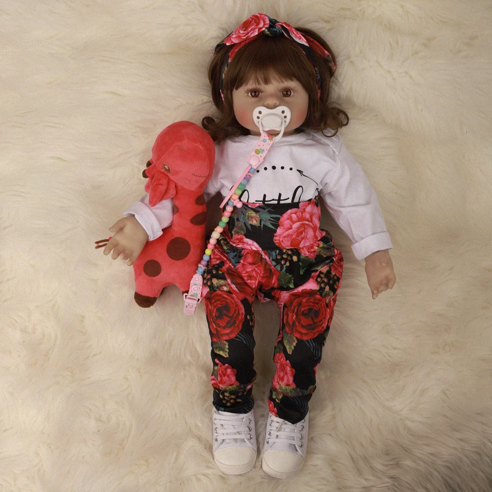 2" прекрасный дизайн Bebe Reborn Baby Doll Мягкие силиконовые реалистичные тканевые куклы модные игрушки для подарок на день рождения праздник 60 см