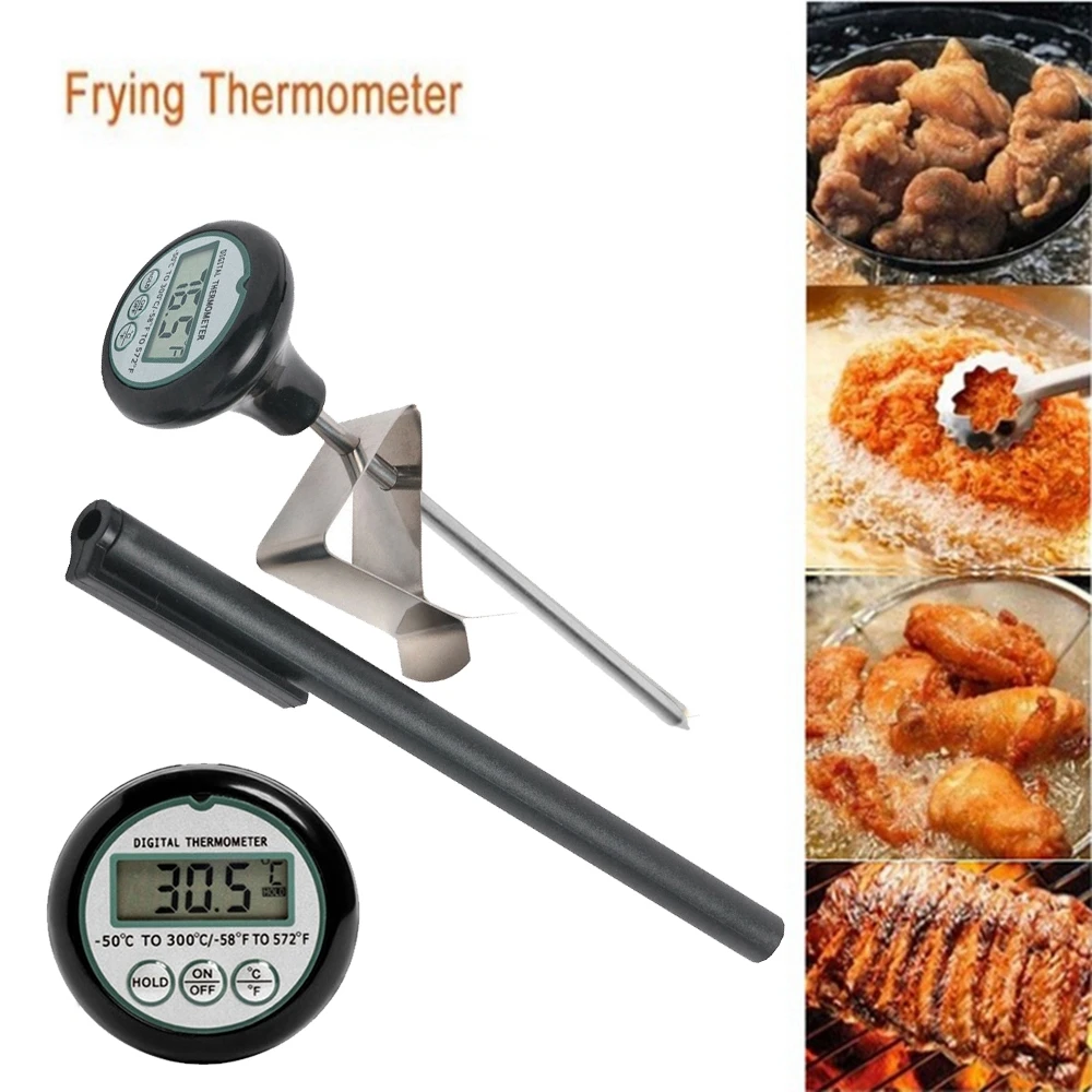 Digital Meat Food Thermometer Liquid Candy Deep Fry with Stainless