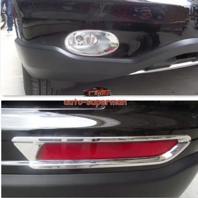 Хром F+ задняя противотуманная фара Крышка лампы Планки для honda CRV 2010 2011 за исключением дизеля