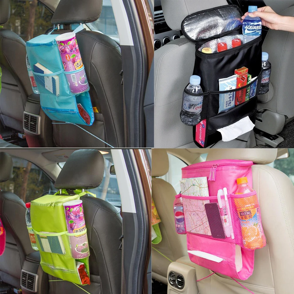 Рюкзак для автомобильного сиденья, органайзер для детей, изолированная сумка для хранения напитков