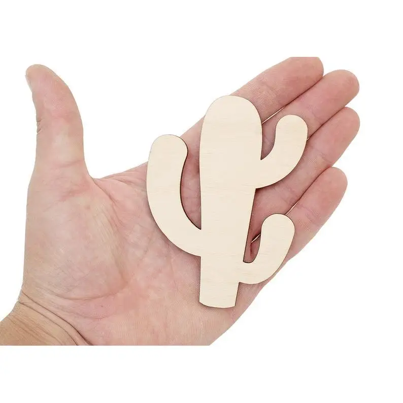 

Wooden Cactus Cutout (10cm) Shape Wood Cactus Blanks Embellishment Craft Decoration Gift Decoupage 1170