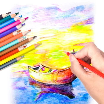 

1 Set Colourful Useful Natural Wood Pencil Crayons Professional Drawing Pencils For Supplies Sketch