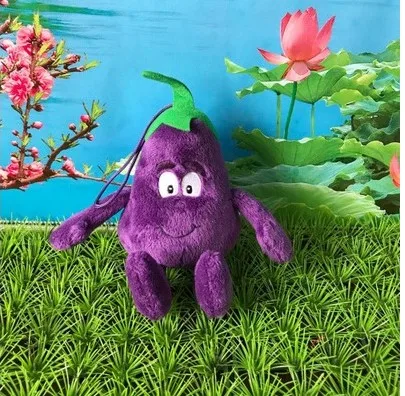 mini eggplant Плюшевые Новые фрукты овощи мини черника мини Баклажан мини каррорт плюшевые игрушки милые хорошее качество фестиваль подарок - Color: mini eggplant