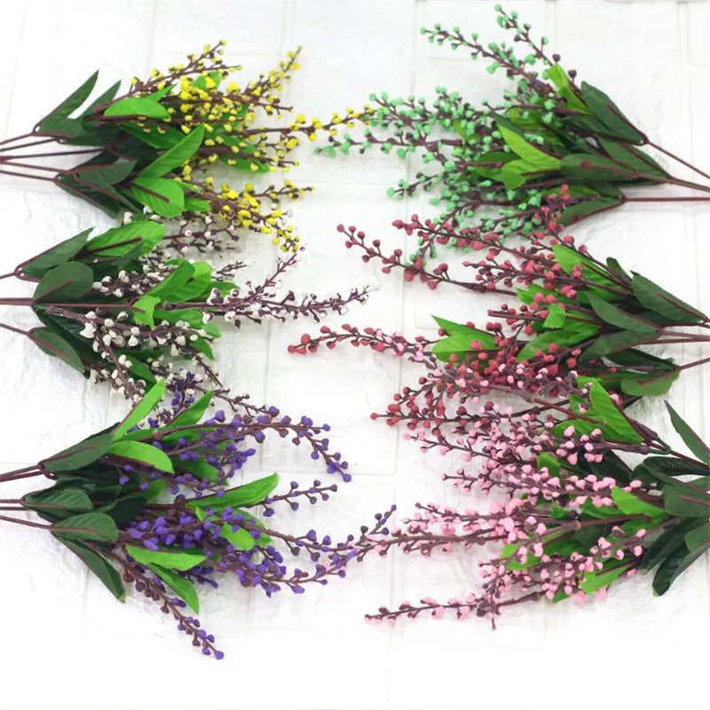 Имитация красной фасоли для искусственных растений 1 искусственный жемчуг (5