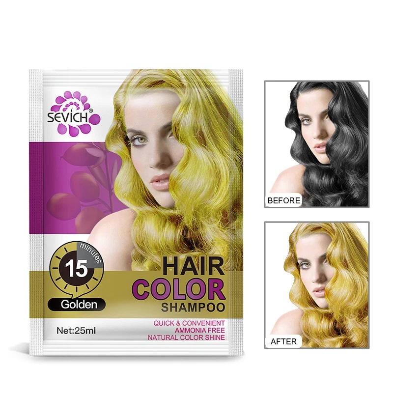 

Only 15 Minutes Hair Dye Shampoo For Woman Short Hair Color Dye Hair 25ml Hair Color Shampoo 2019 New