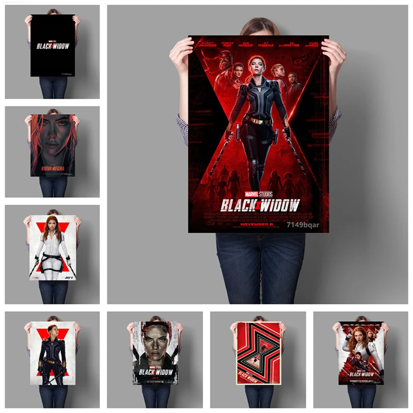 Marvel Avengers abstract style Black Widow poster quality Bar cafe Home decoration living Art Decor posters canvas painting T160 | Дом и сад