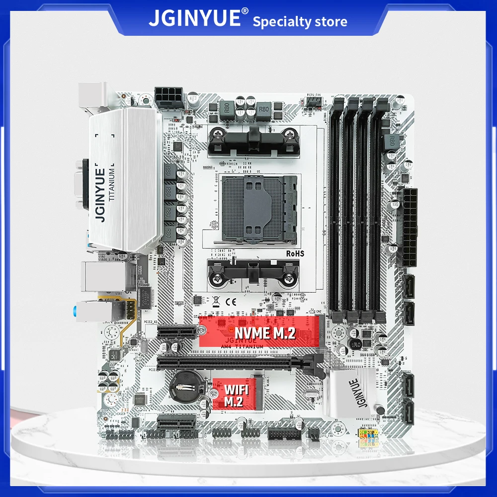 Jginyue Socket Am4 B350 Motherboard Supports Amd 1331 R3 R5 R7 2600