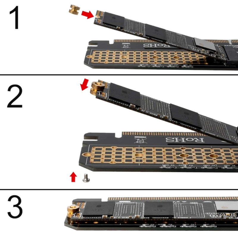 M.2 Nvme Ssd Ngff к Pcie 3,0X16 адаптер M ключ интерфейс карта полная скорость черный