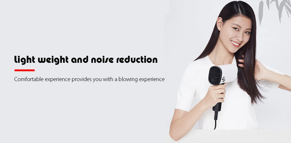 Xiaomi SMATE фен для волос 1600 Вт Высокая мощность складной отрицательный ион холодный горячий Фен парикмахерские инструменты 220 В для дома путешествия