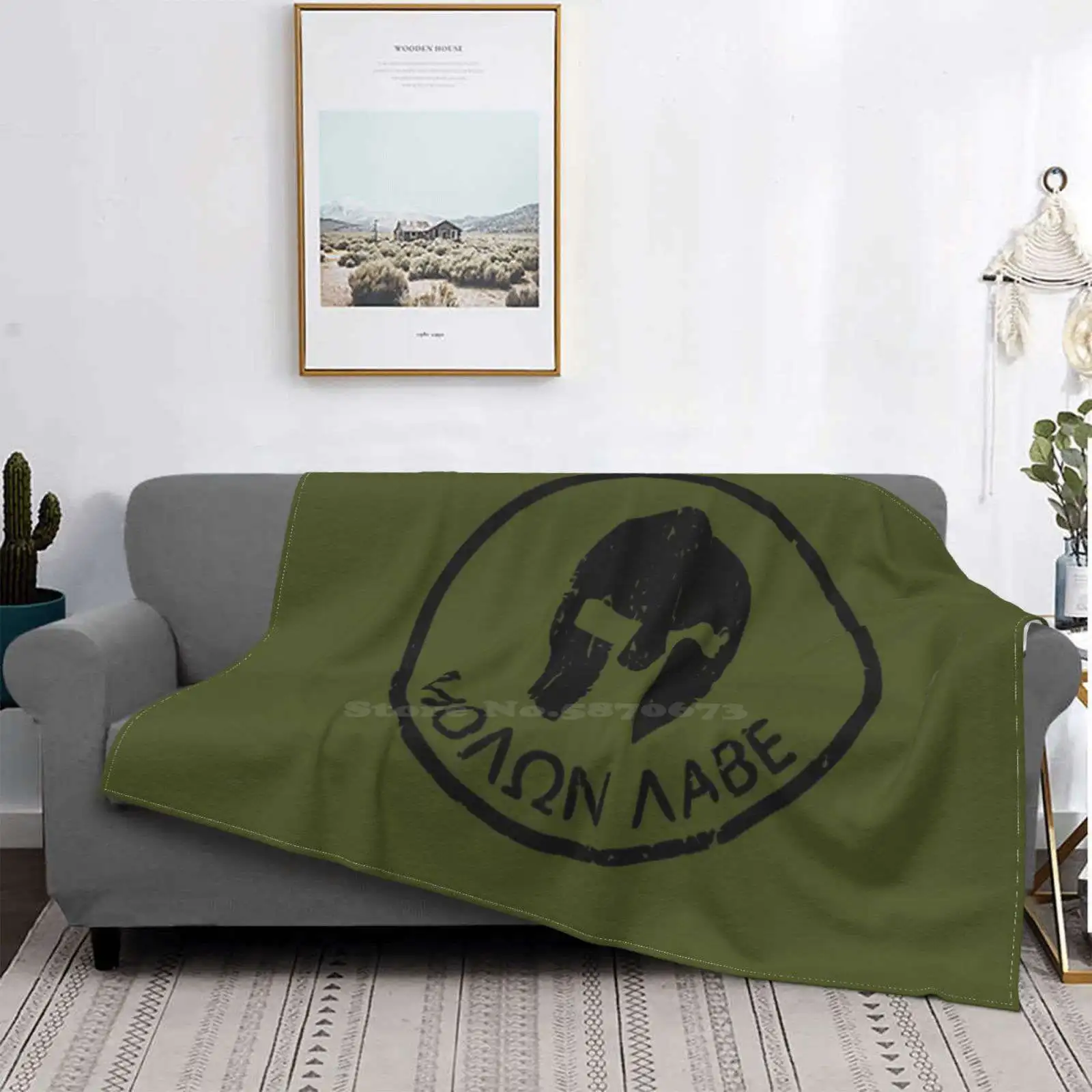 Molon Labe Low Price New Print Novelty Fashion Soft Blanket Aroo Sport Helmet Fire Ripped Flag Sprint Super Beast Y Win Earn | Дом и сад