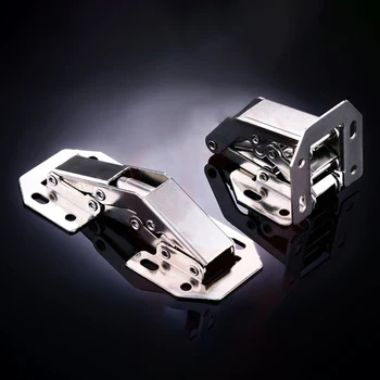 

10x Kitchen Cabinet Spring Door Hinges Steel Full Overlay Hydraulic Shut Close