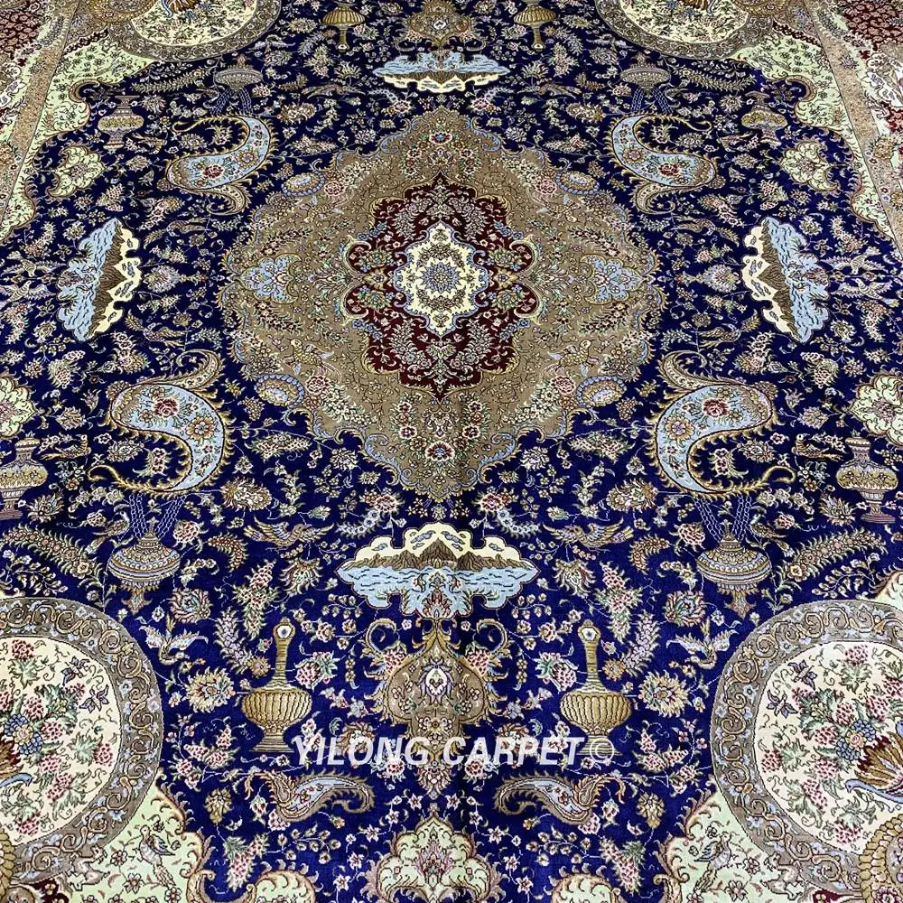 Yilong 8'x10' персидский шелковый ковер ручной работы Hereke семейная комната Vtg ковер(SL192A